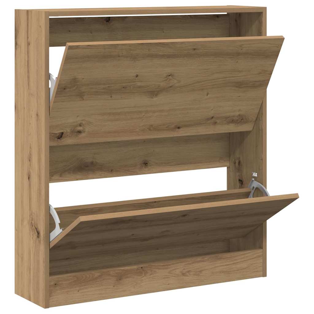 Shoe Cabinet 80 x 21 x 87.5 cm Engineered Wood Smoked Oak