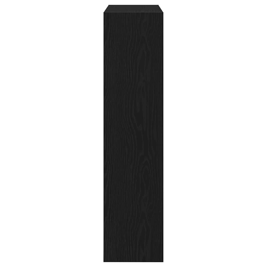 Shoe Cabinet Black Oak 80 x 21 x 87.5 cm Engineered Wood