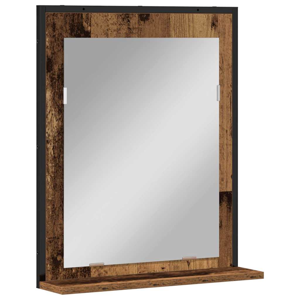 Mirror Old wood 50 x 12 x 60 cm Glass and Engineered Wood