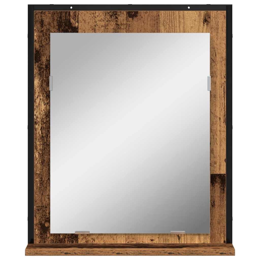 Mirror Old wood 50 x 12 x 60 cm Glass and Engineered Wood
