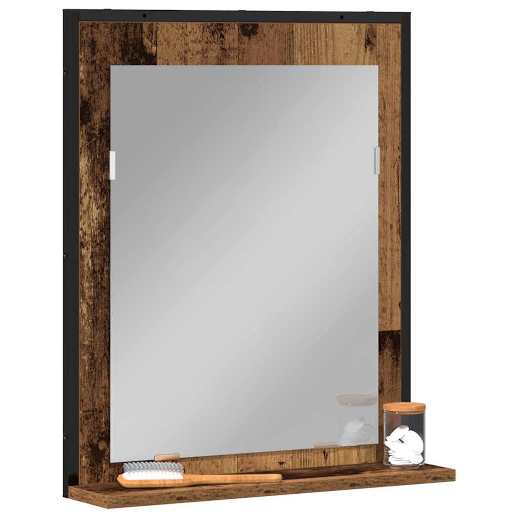 Mirror Old wood 50 x 12 x 60 cm Glass and Engineered Wood