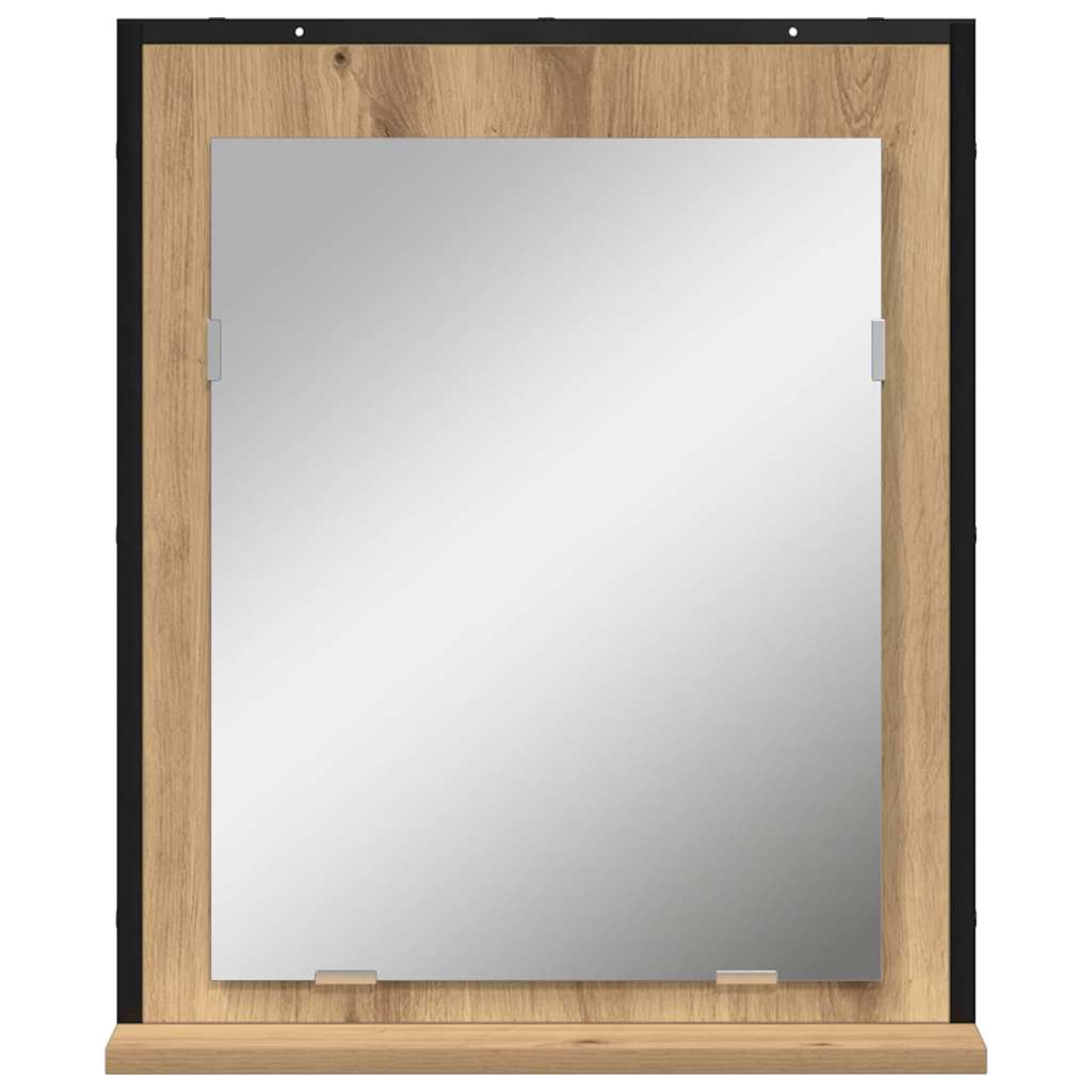 Mirror Artisan oak 50 x 12 x 60 cm Glass and Engineered Wood