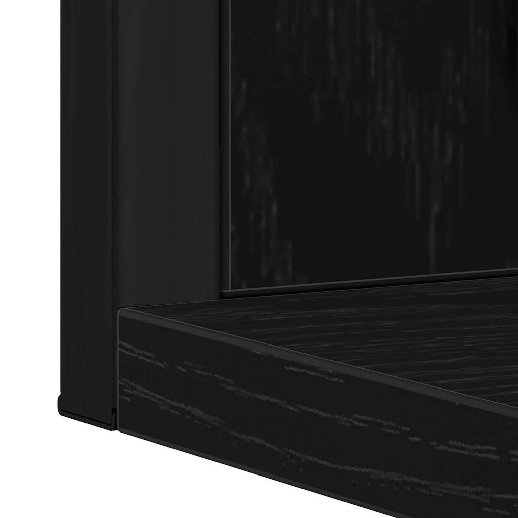 Mirror Black oak 50 x 12 x 60 cm Glass and Engineered Wood
