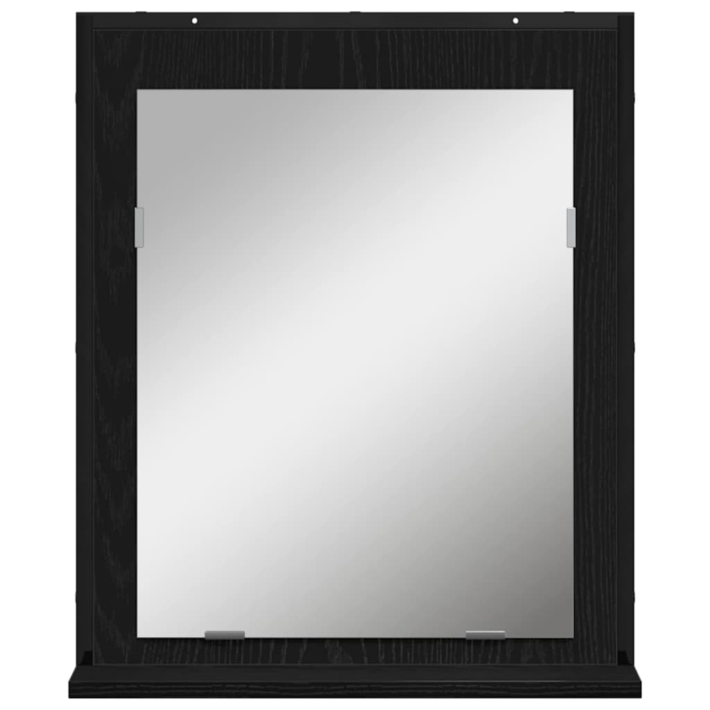 Mirror Black oak 50 x 12 x 60 cm Glass and Engineered Wood