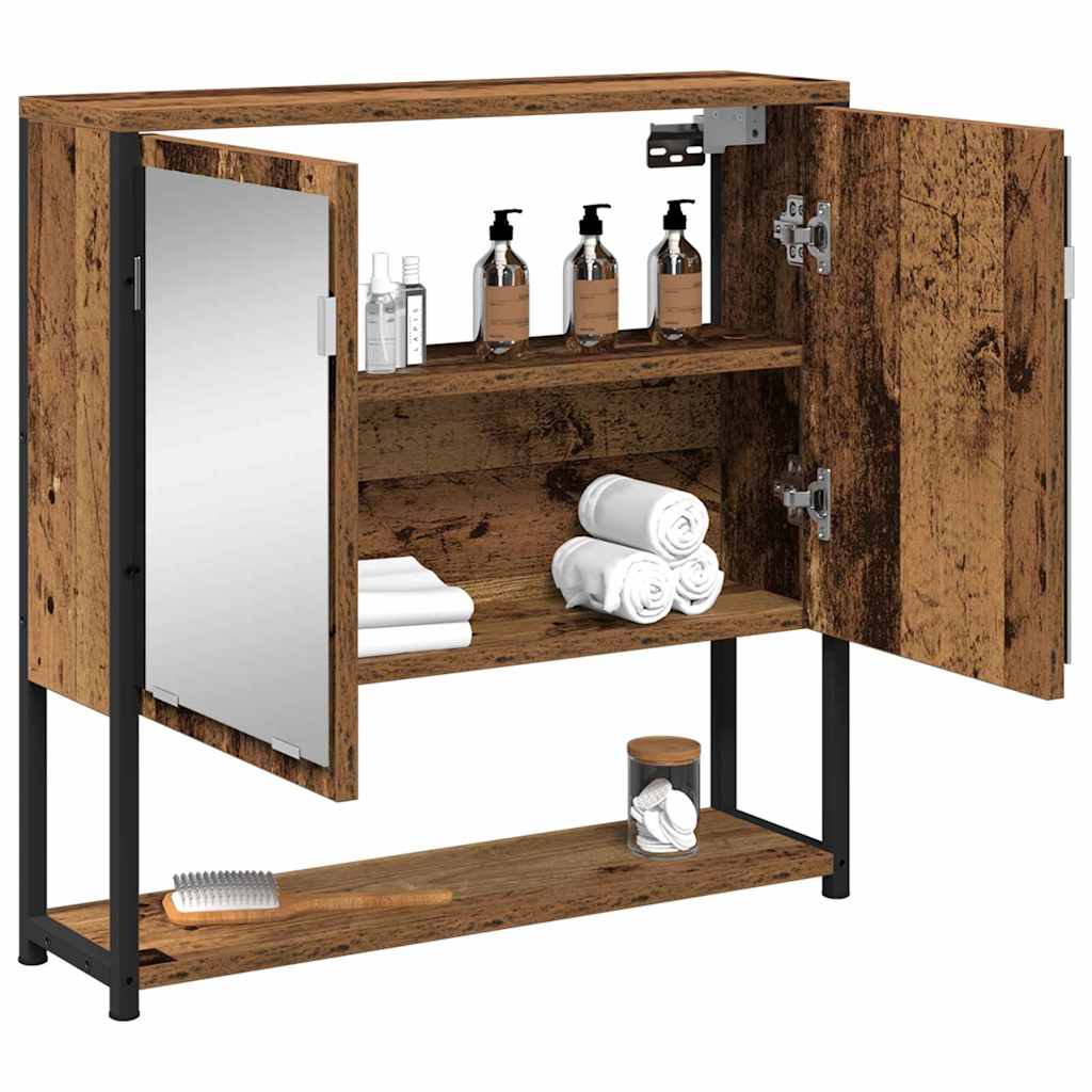 Mirror Cabinet Old Wood 60 x 16 x 60 cm Engineered Wood