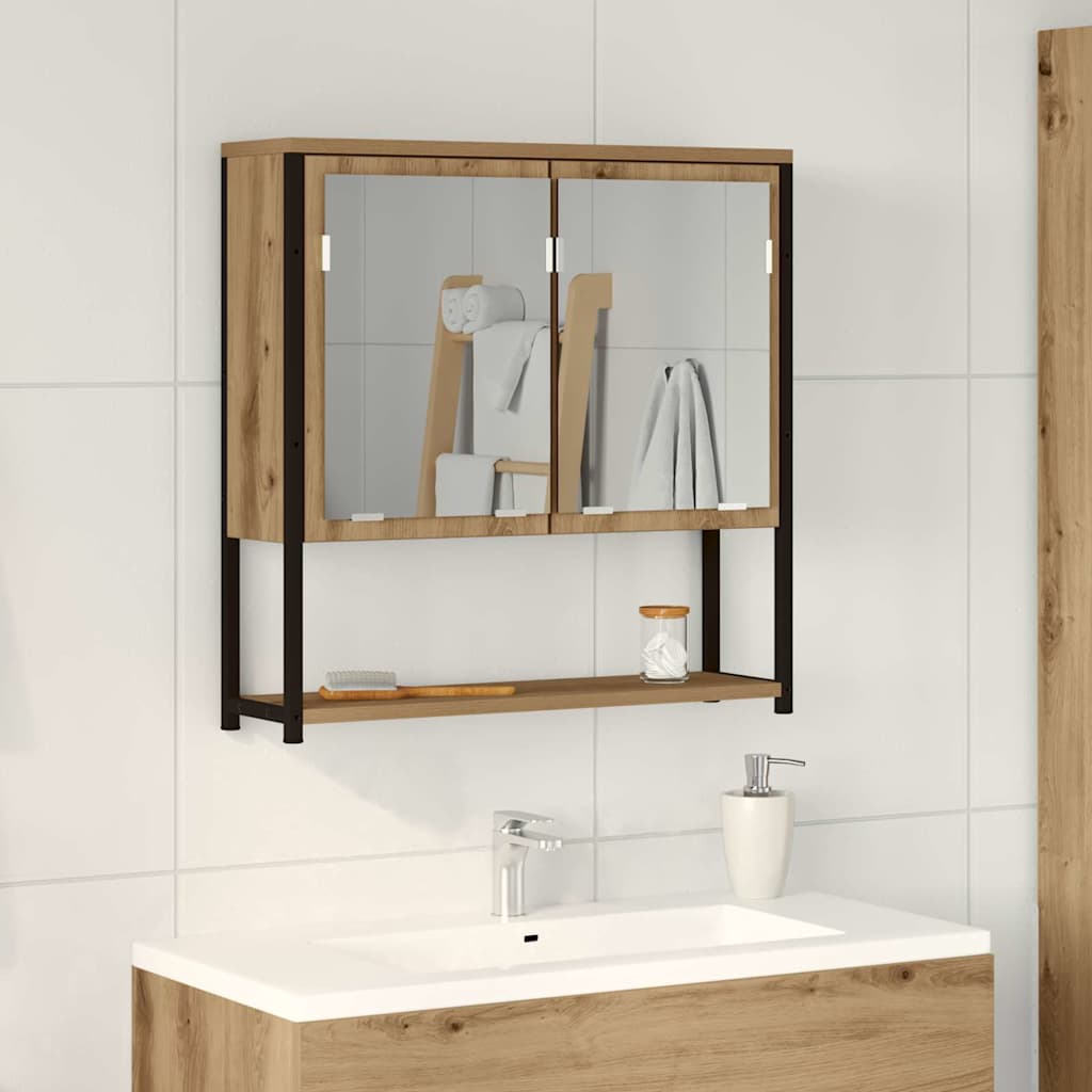 Mirror Cabinet Artisan Oak 60 x 16 x 60 cm Engineered Wood