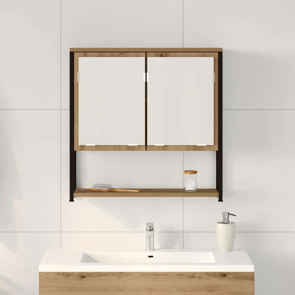 Mirror Cabinet Artisan Oak 60 x 16 x 60 cm Engineered Wood