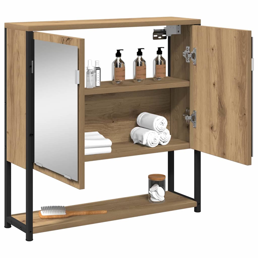 Mirror Cabinet Artisan Oak 60 x 16 x 60 cm Engineered Wood