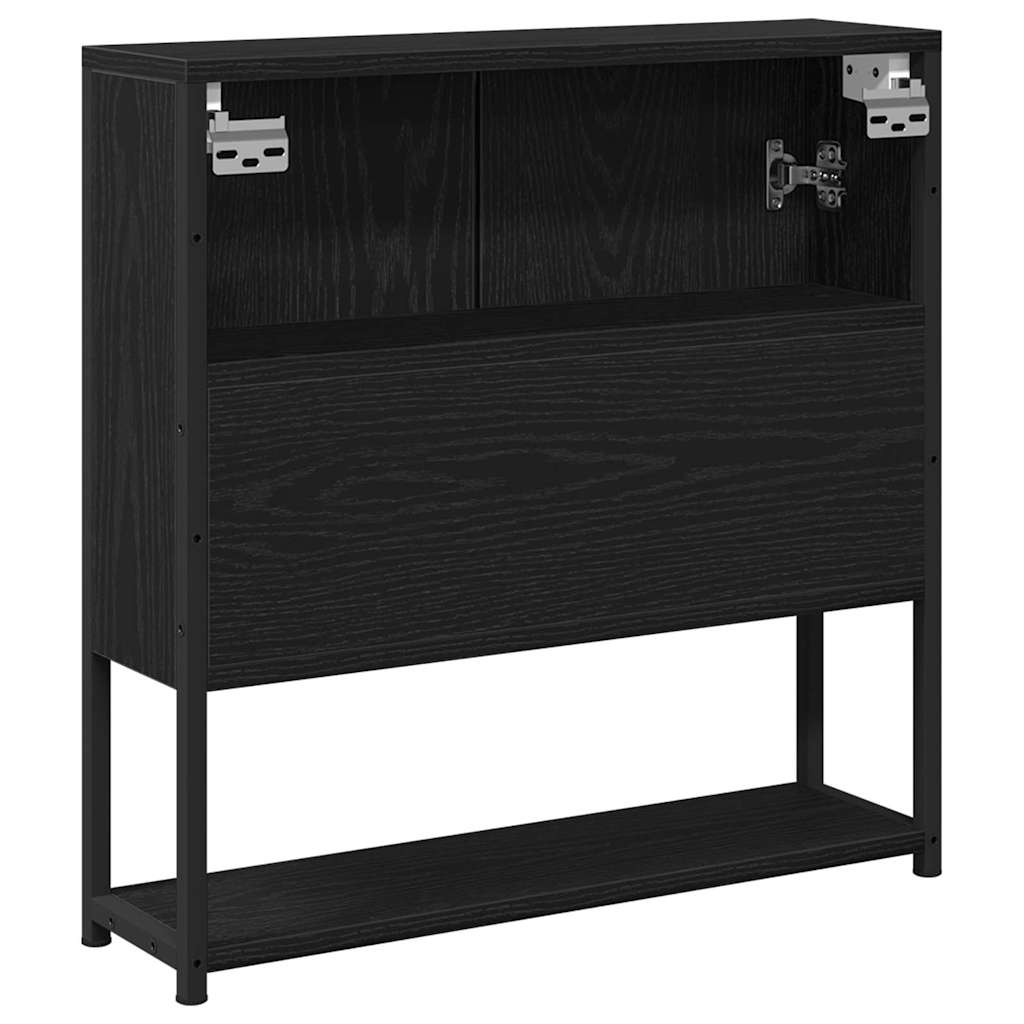 Mirror Cabinet Black Oak 60 x 16 x 60 cm Engineered Wood