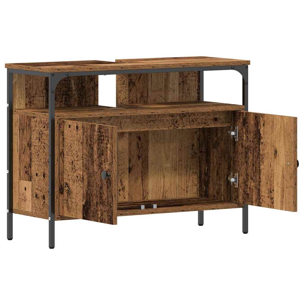 Bathroom Sink Cabinet Old wood 80 x 30 x 60 cm Engineered Wood