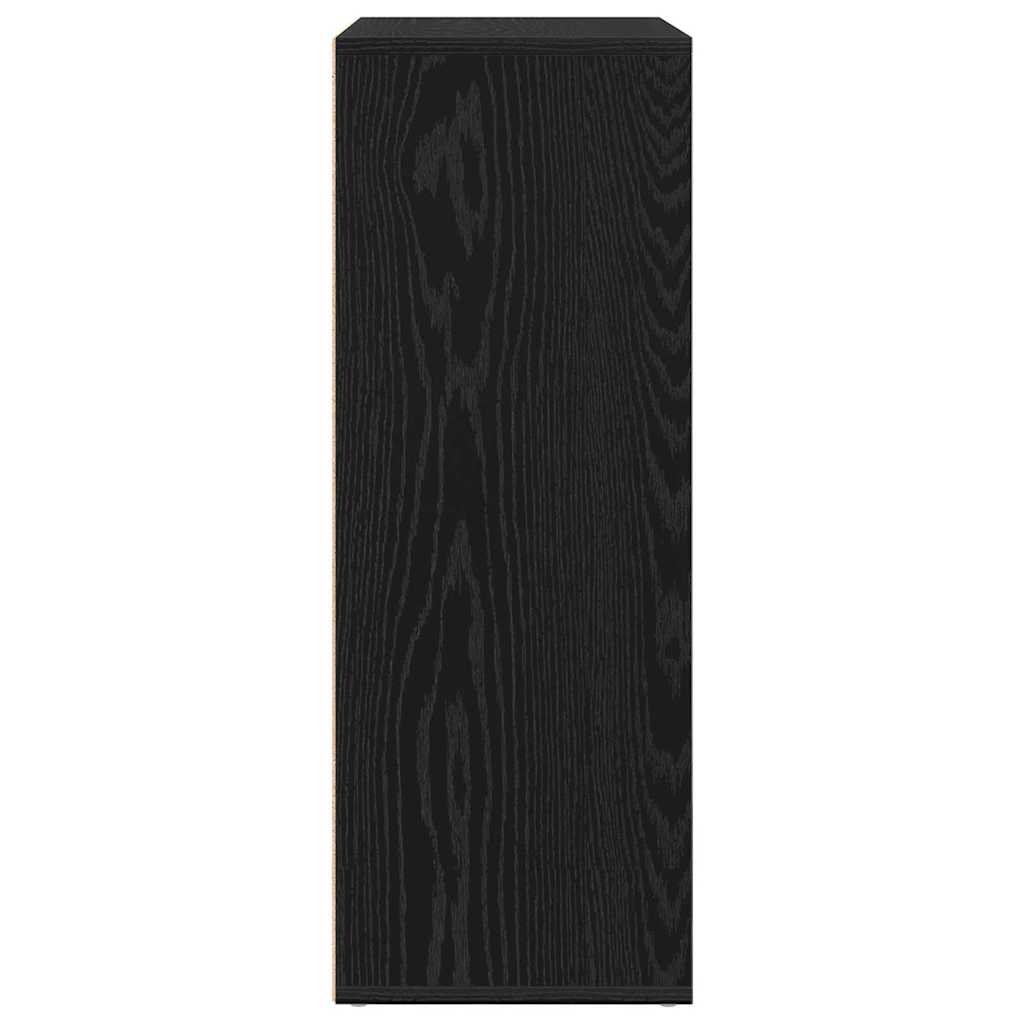 Sideboard with Drawer Black Oak 60 x 31 x 84 cm Engineered Wood