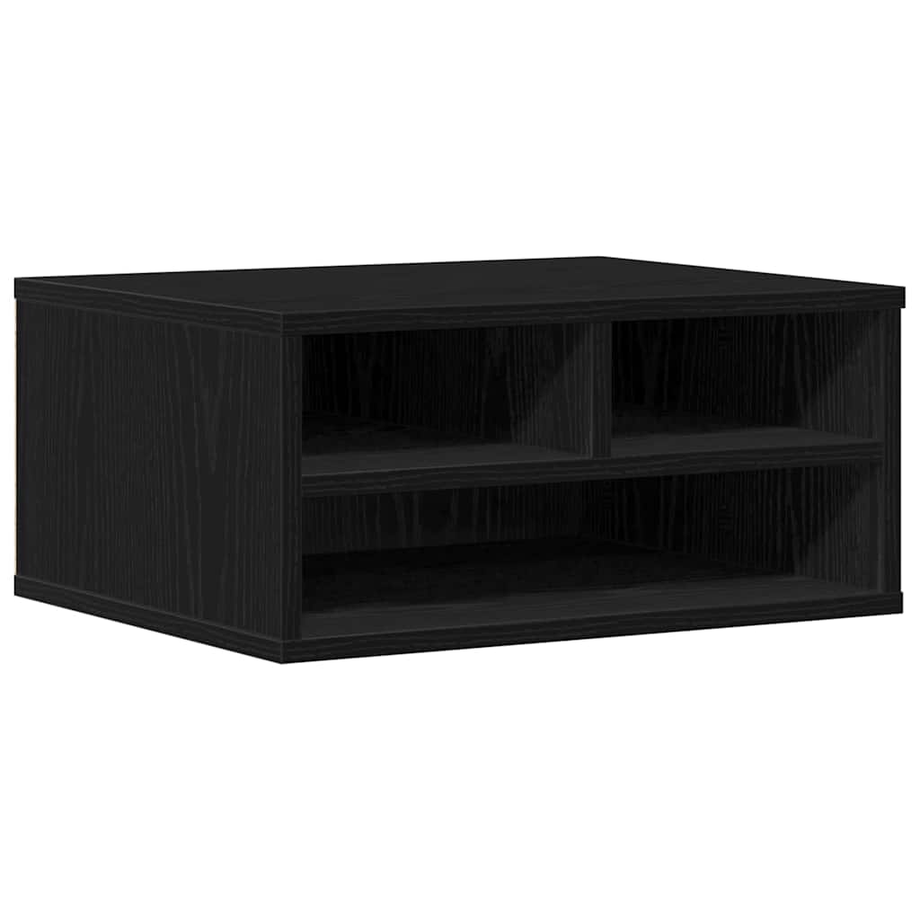 Printer Stand Black Oak 49 x 40 x 22.5 cm Engineered Wood