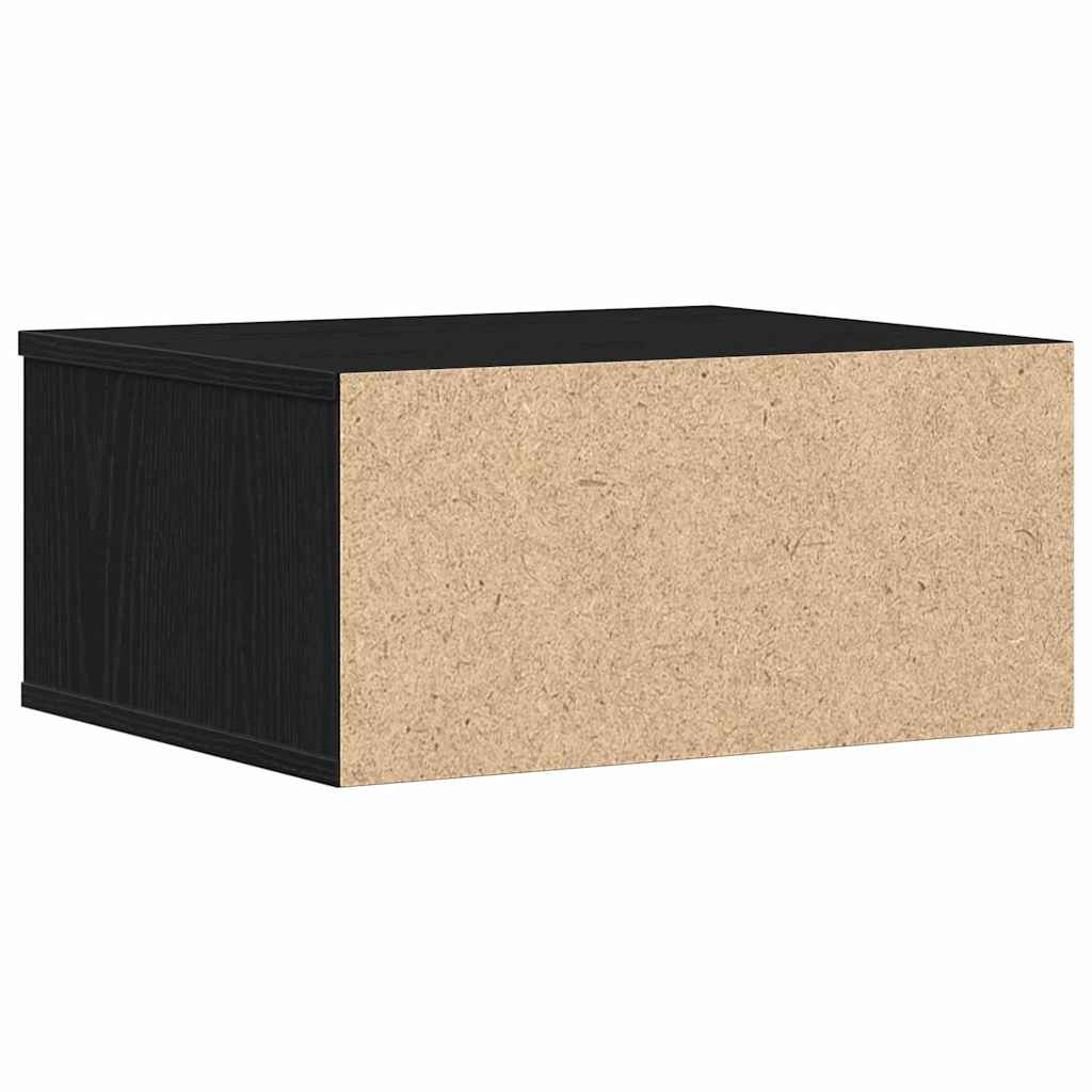 Printer Stand Black Oak 49 x 40 x 22.5 cm Engineered Wood