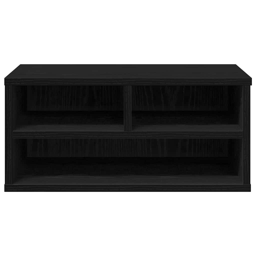 Printer Stand Black Oak 49 x 40 x 22.5 cm Engineered Wood