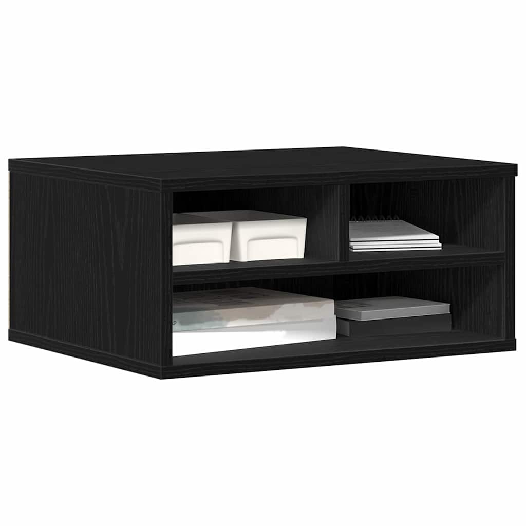 Printer Stand Black Oak 49 x 40 x 22.5 cm Engineered Wood