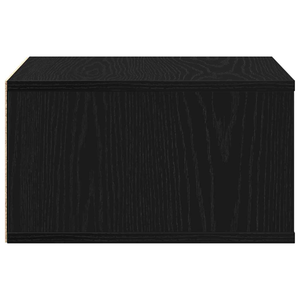 Printer Stand Black Oak 49 x 40 x 22.5 cm Engineered Wood