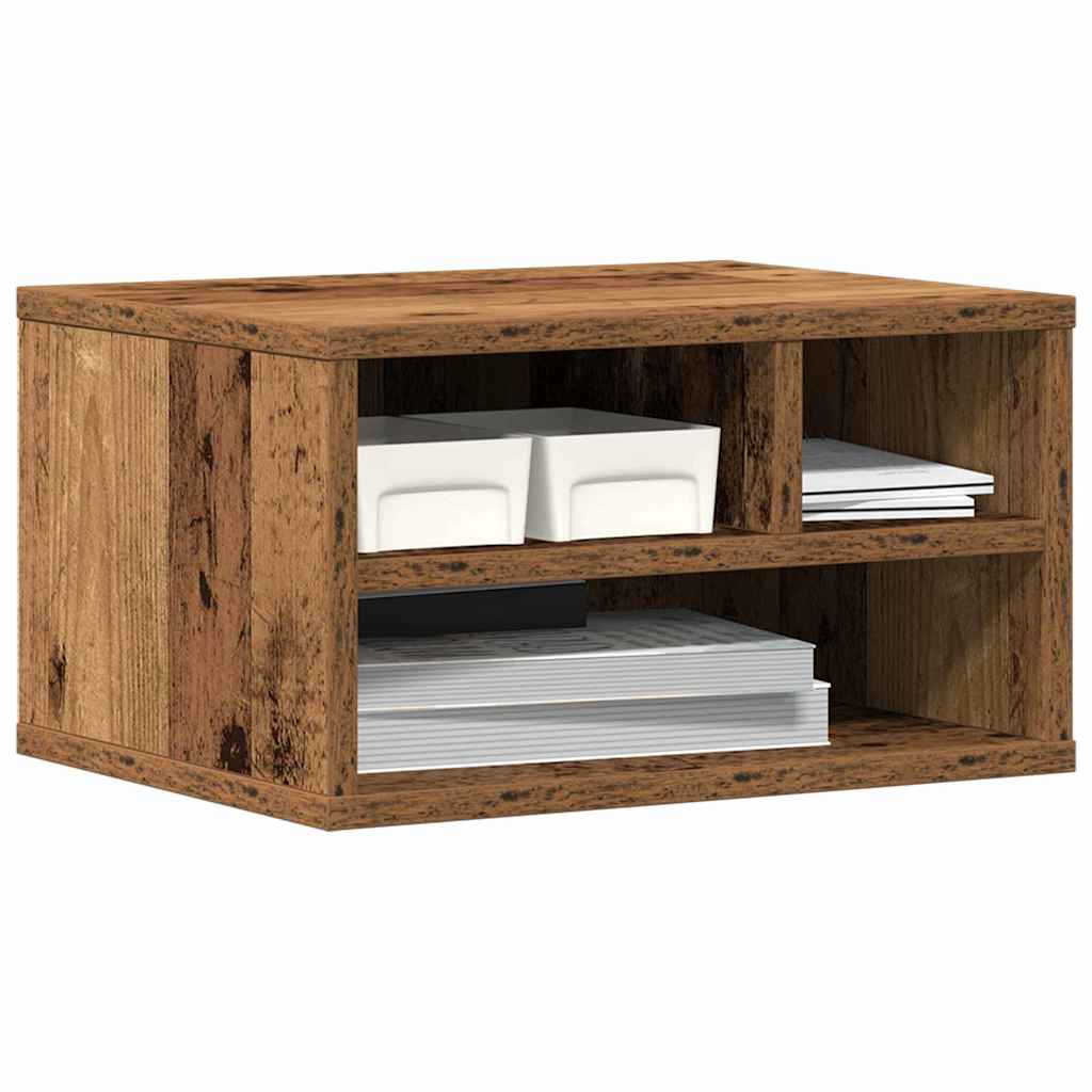 Printer Stand Old Wood 40 x 32 x 22.5 cm Engineered Wood