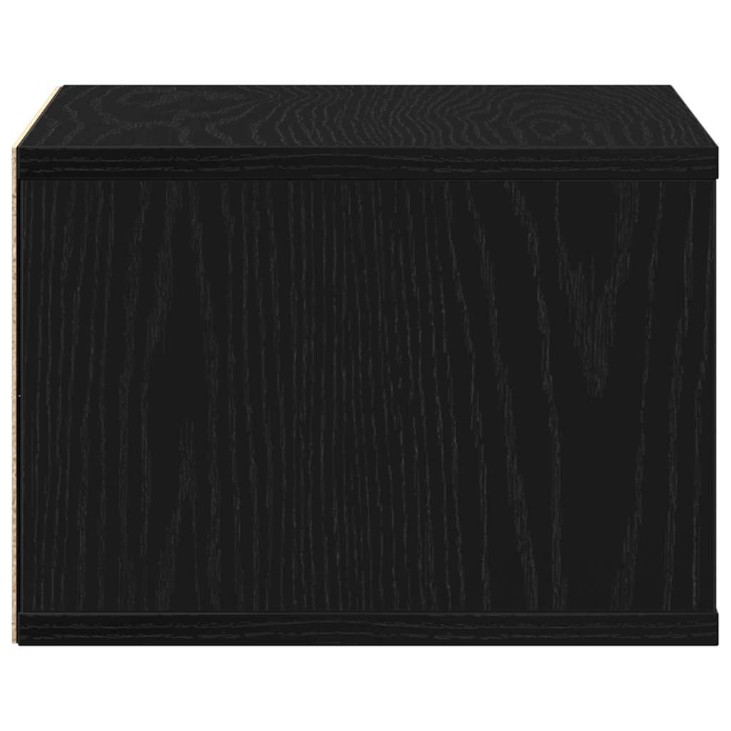 Printer Stand Black Oak 40 x 32 x 22.5 cm Engineered Wood