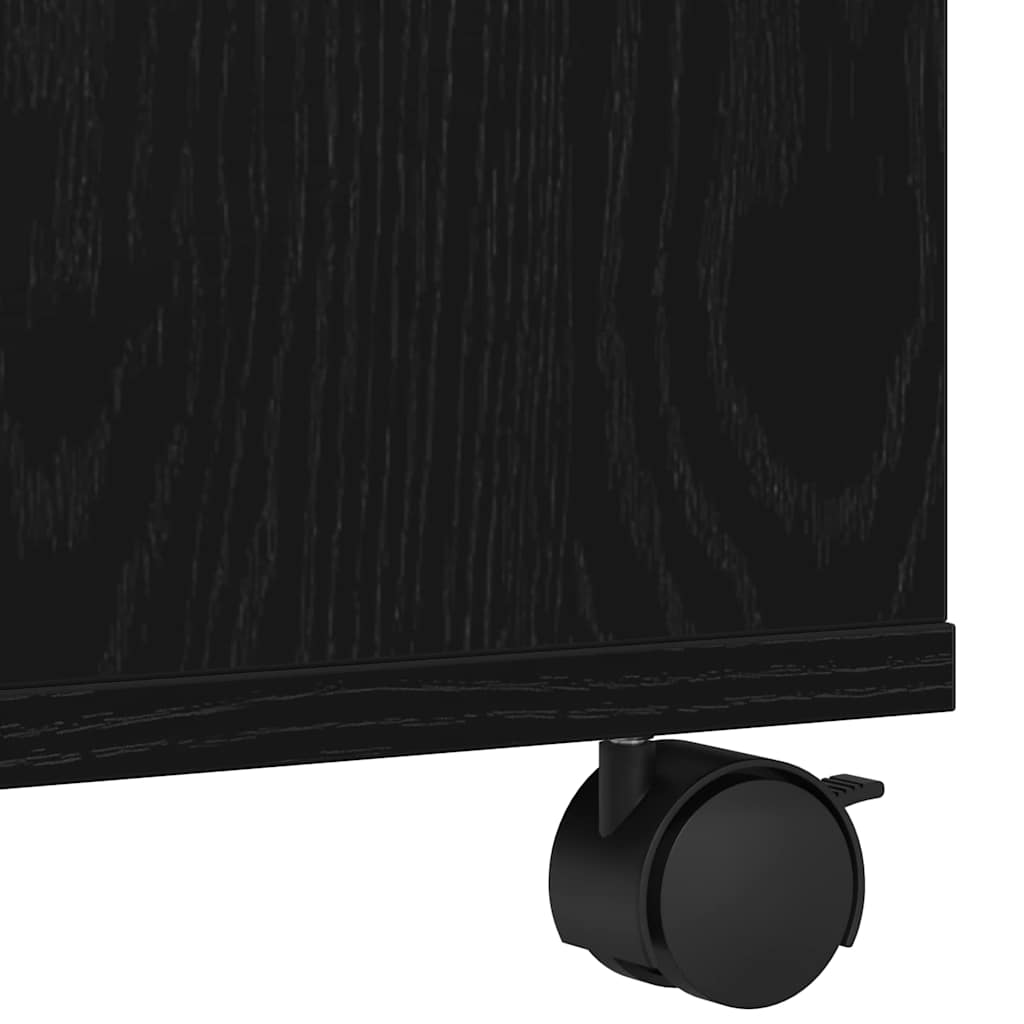 Printer Stand Black Oak 41 x 32 x 48 cm Engineered wood