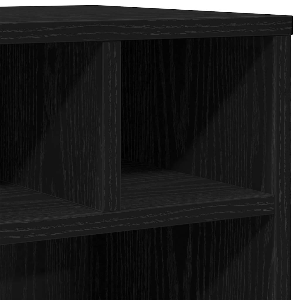Printer Stand Black Oak 41 x 32 x 48 cm Engineered Wood