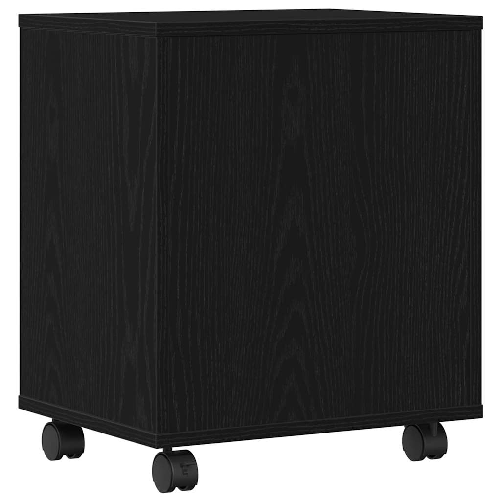 Printer Stand Black Oak 41 x 32 x 48 cm Engineered Wood