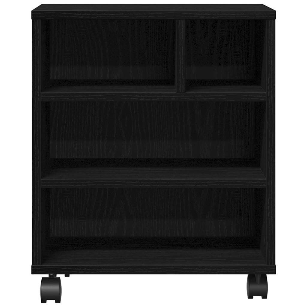 Printer Stand Black Oak 41 x 32 x 48 cm Engineered Wood