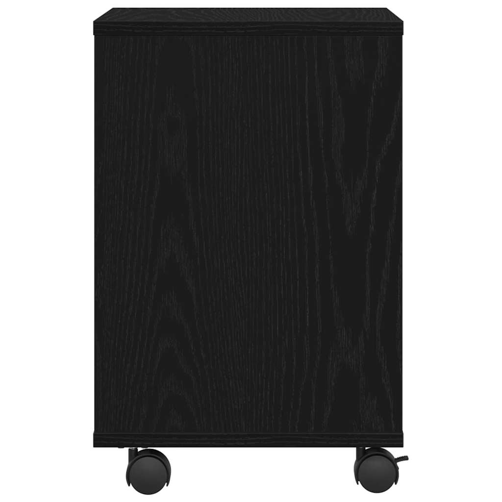 Printer Stand Black Oak 41 x 32 x 48 cm Engineered Wood