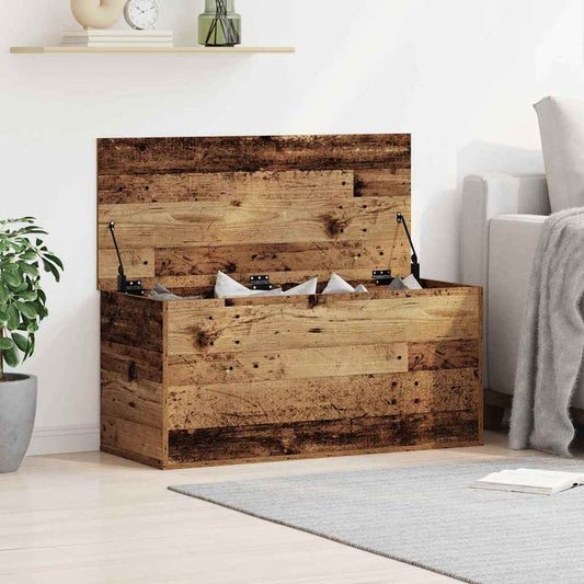 Storage Box Old wood 100 x 42 x 46 cm Engineered Wood