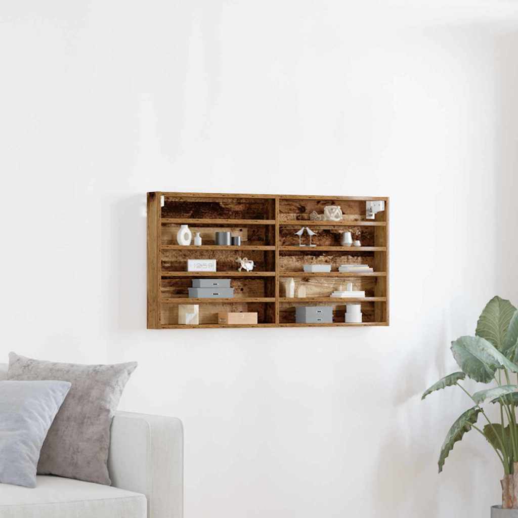 Display Cabinet Old Wood 100 x 8.5 x 50 cm Engineered Wood
