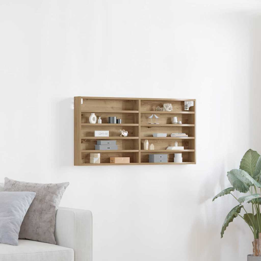 Display Cabinet Wall-Mounted Artisan Oak 100 x 8.5 x 50 cm