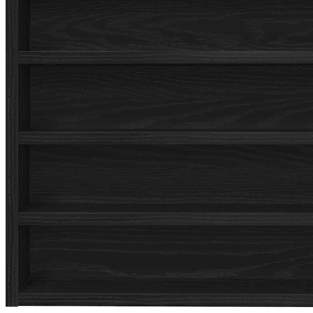 Display Cabinet Black Oak 100 x 8.5 x 50 cm Engineered Wood
