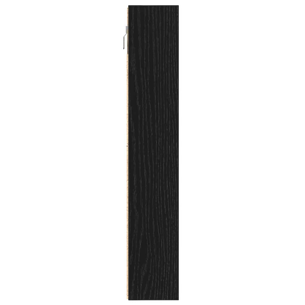 Display Cabinet Black Oak 100 x 8.5 x 50 cm Engineered Wood