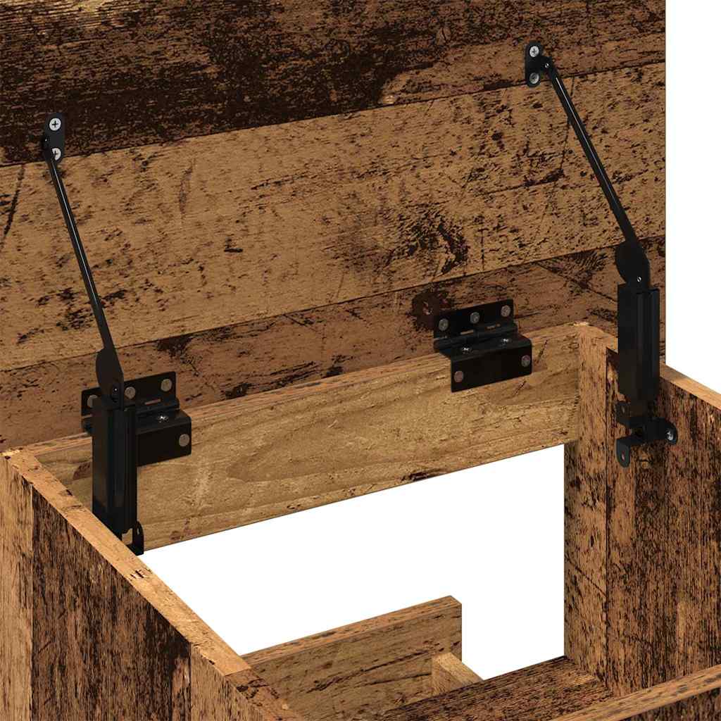 Podium with Drawer Old Wood 55 x 55 x 107 cm Engineered Wood