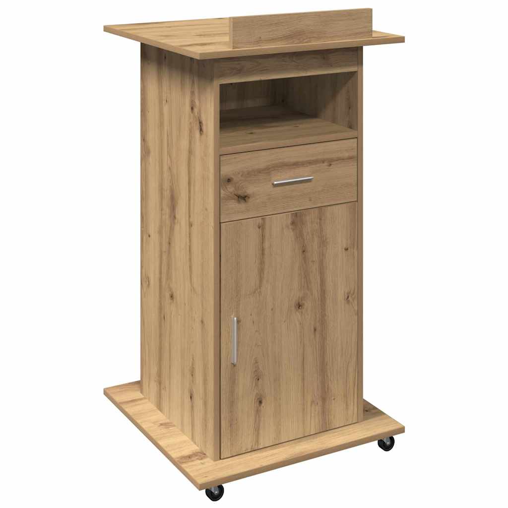 Podium Artisan Oak Engineered Wood 55 x 55 x 107 cm