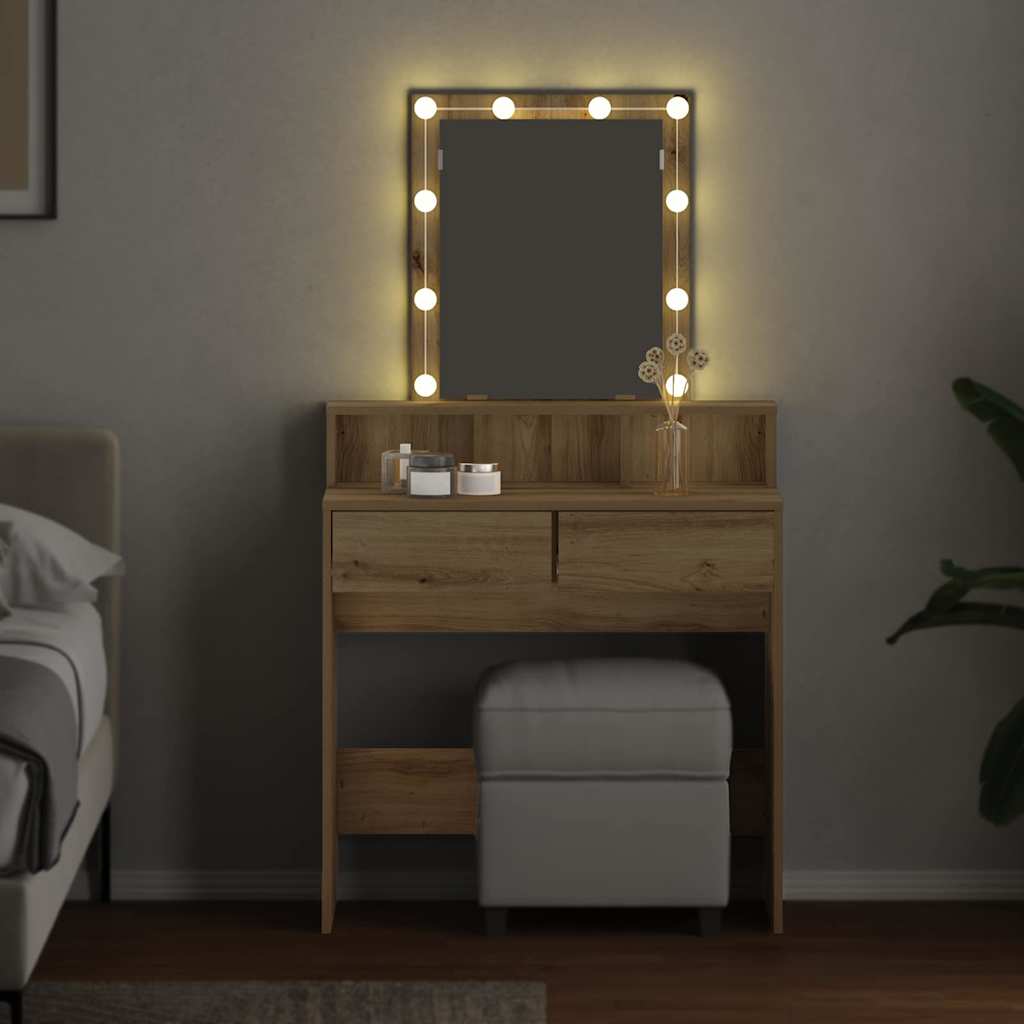 Dressing Table Artisan oak 80 x 41 x 144.5 cm Engineered wood