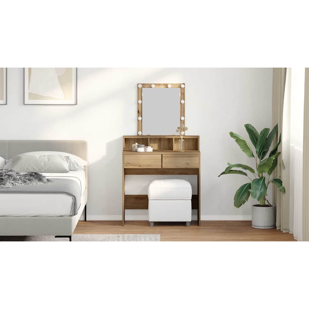 Dressing Table Artisan oak 80 x 41 x 144.5 cm Engineered wood
