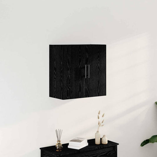 Wall Cabinet Black Oak 60 x 31.5 x 60 cm Engineered Wood