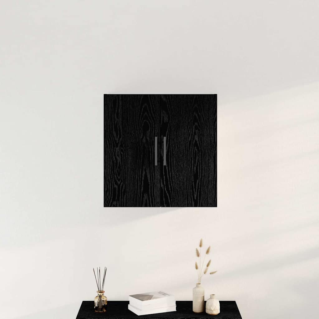 Wall Cabinet Black Oak 60 x 31.5 x 60 cm Engineered Wood