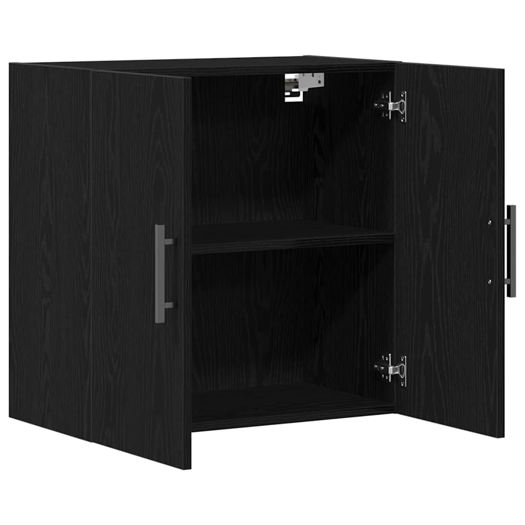 Wall Cabinet Black Oak 60 x 31.5 x 60 cm Engineered Wood