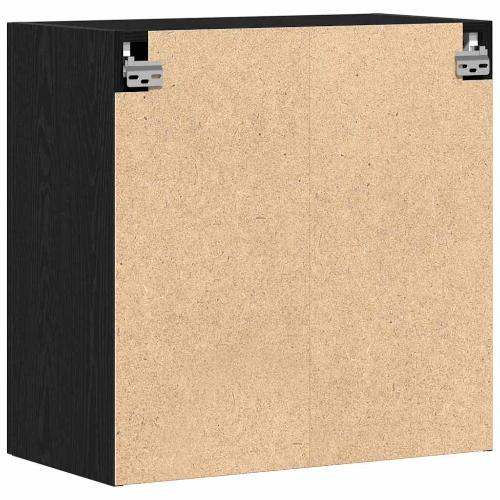 Wall Cabinet Black Oak 60 x 31.5 x 60 cm Engineered Wood