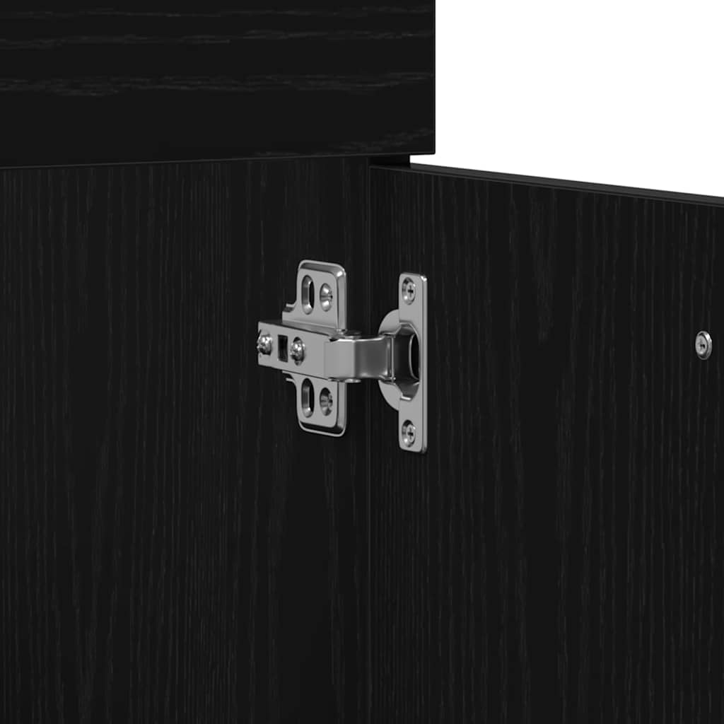 Bathroom Furniture Set 2 pcs Black Oak Engineered wood