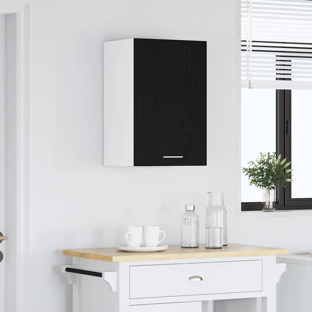 Hanging Cabinet Black Oak 40x31x60 cm Engineered Wood