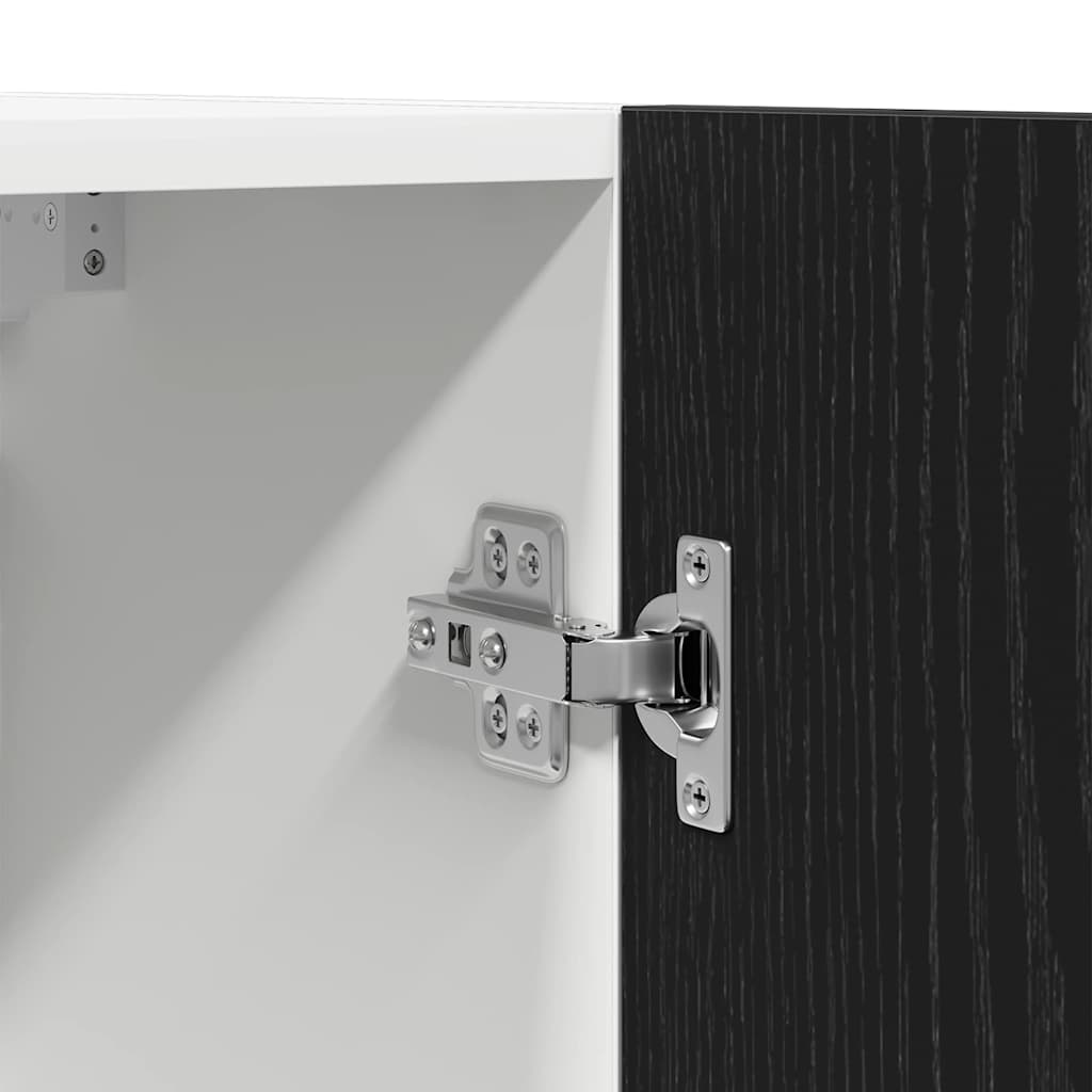 Hanging Cabinet with Shelf Lyon 2 pcs Black Oak 50 x 31 x 60 cm