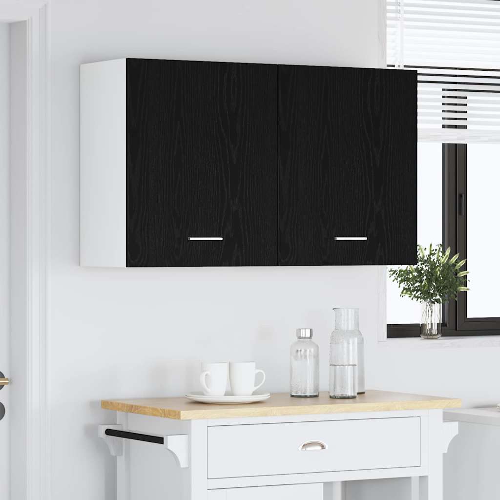 Hanging Cabinet with Shelf Lyon 2 pcs Black Oak 50 x 31 x 60 cm