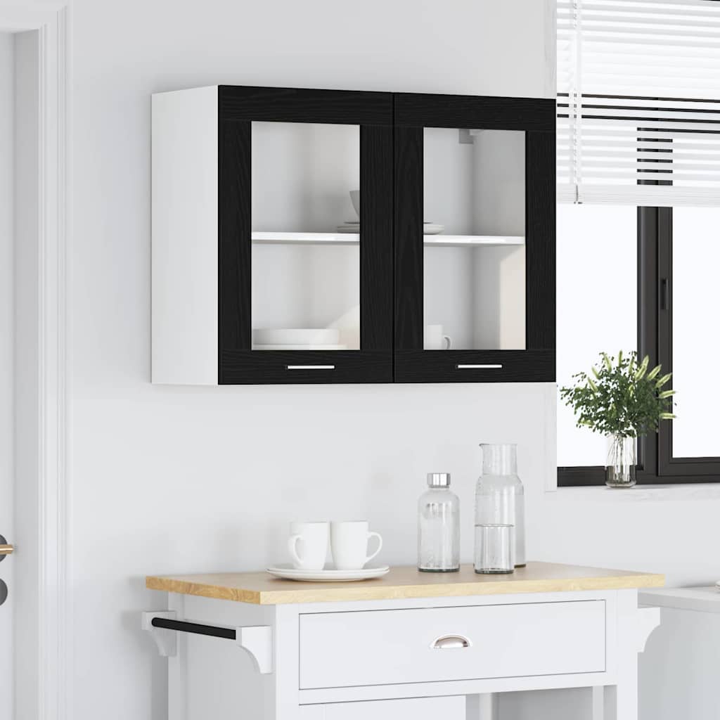 Hanging Cabinet Lyon Black Oak 80 x 31 x 60 cm Engineered Wood