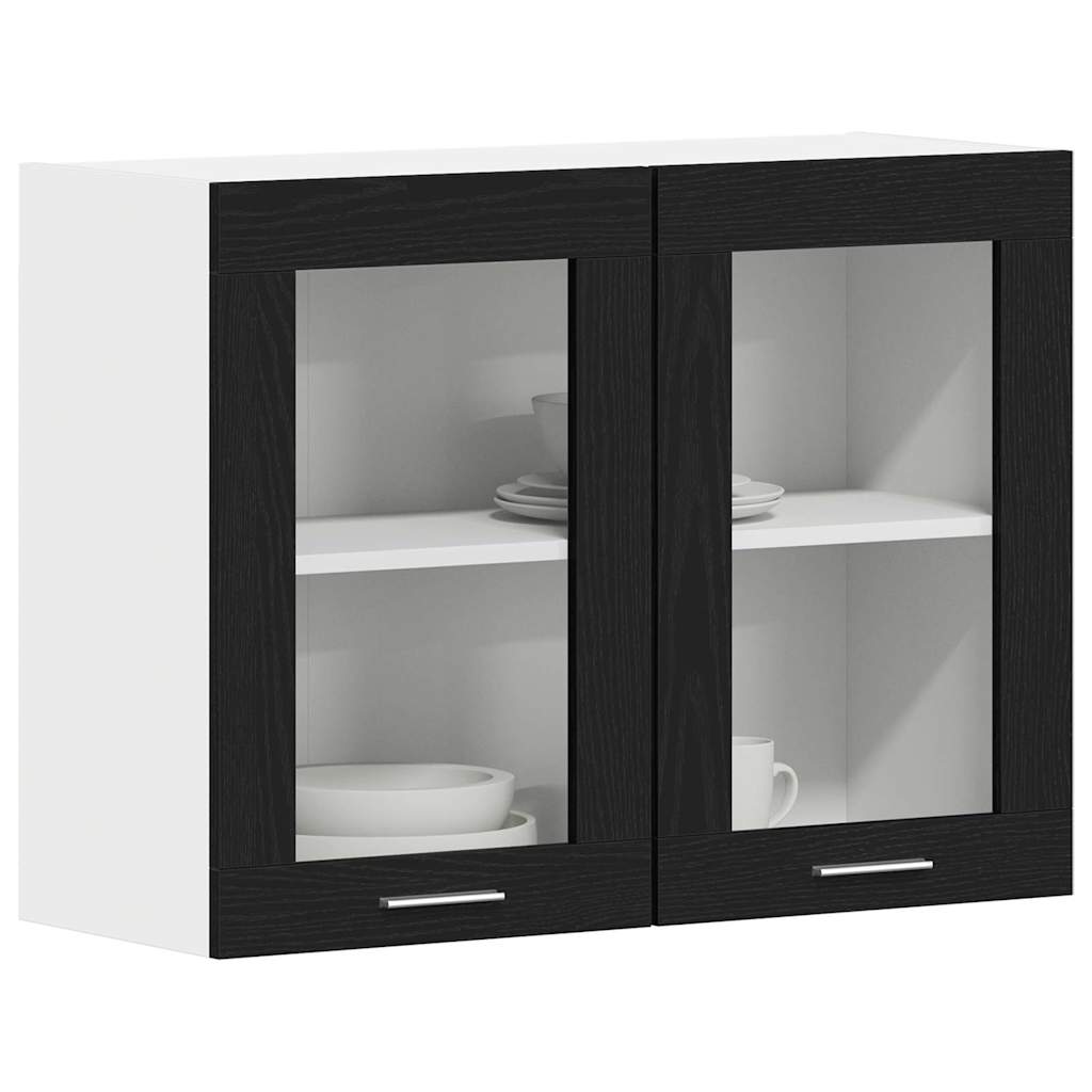 Hanging Cabinet Lyon Black Oak 80 x 31 x 60 cm Engineered Wood
