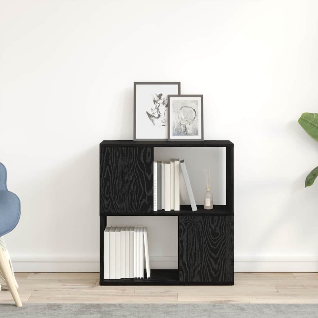TV Cabinet Set 60 x 24 x 63 cm Black Engineered Wood