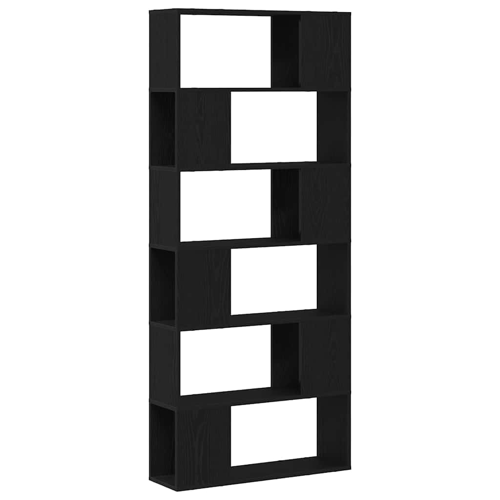 TV Cabinet Set 80 x 24 x 186 cm Black Engineered Wood