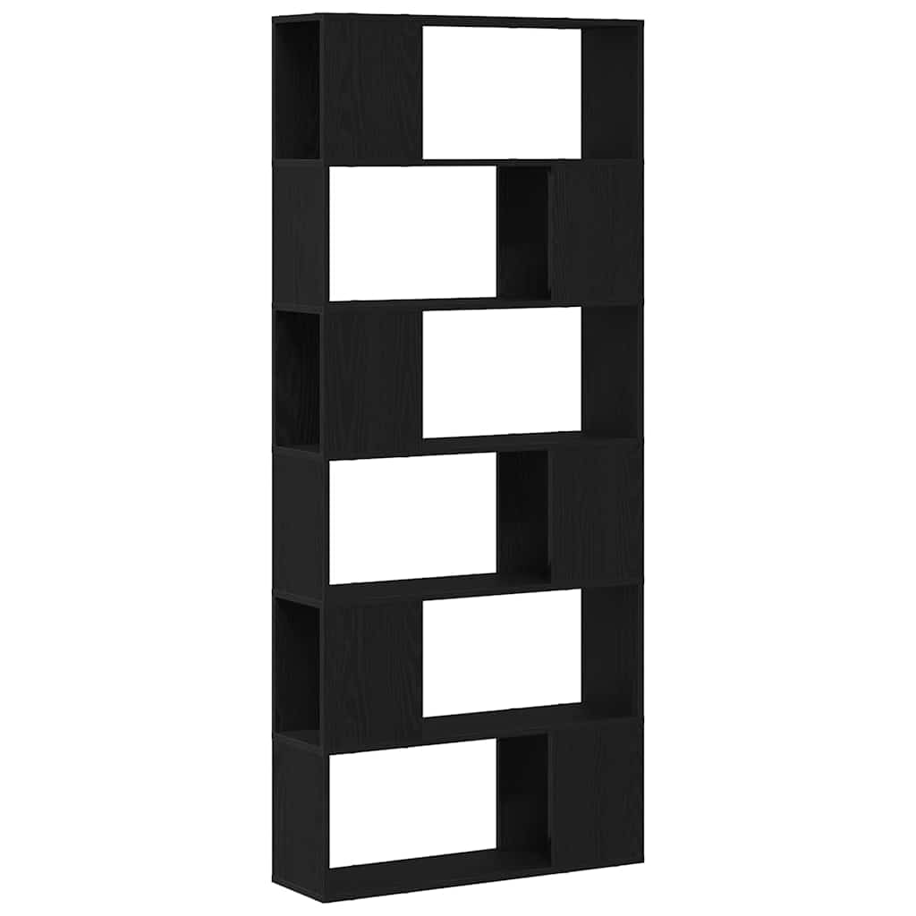 TV Cabinet Set 80 x 24 x 186 cm Black Engineered Wood