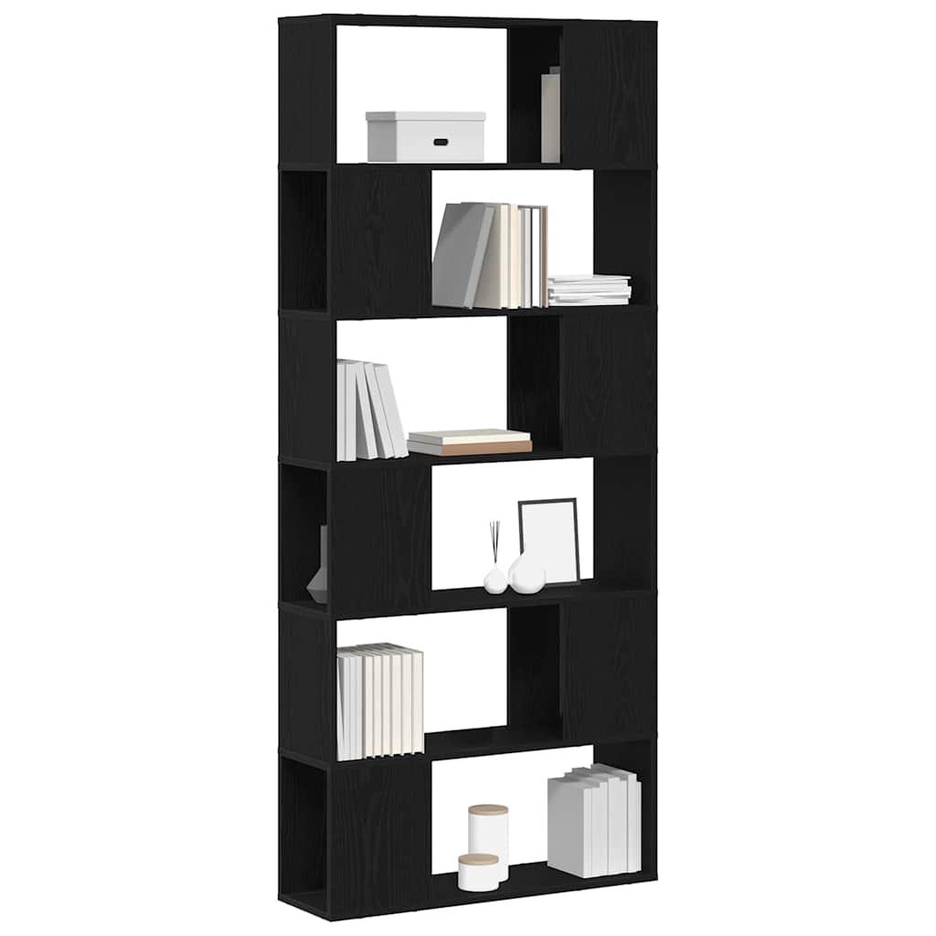 TV Cabinet Set 80 x 24 x 186 cm Black Engineered Wood